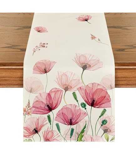 Nappe De Table Printanière Artoid Mode - Motif Fleurs De Cerisier Pour Décoration Saisonnière Et Fêtes