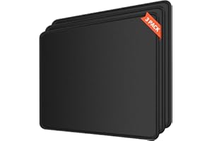 Diaryan - Lot de 3 tapis de souris de marque Amazon avec bords cousus 24 x 20 cm, petit tapis de souris avec dessous en caoutchouc antidérapant, lavable, résistant à l'usure, résistant à l'usure, pour
