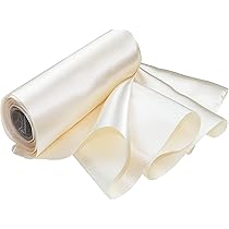 Tessuto Di Raso Satinato Ecru - 16cm X 8.5 Metri Per Runner Tavola, Decorazioni E Cucito - Lucido E Elegante