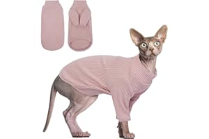 Hjyokuso Vestiti per Gatti Sphynx, Vestito Gatto, Abbigliamento per Gatti, Maglioni per Gatti Morbidi e Traspiranti, Vestiti per Gatti Sphynx Cuccioli, Vestiti per Gatti Maschi Femmine