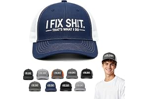 I Fix Shit Premium Broderad Trucker Hat, Mesh Back Baseball Keps med roliga ordstäv, fixa Shit trucker for Fixers