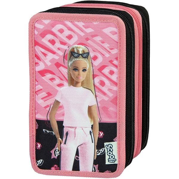 Safta Barbie Painterly Federmäppchen Für Kinder – Mit 3 Fächern, Robust Und Leicht