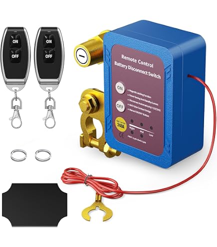 Interruttore Separazione Batteria 12V Con Telecomando - Intelligente, Spegnimento Automatico, Fino A 240A