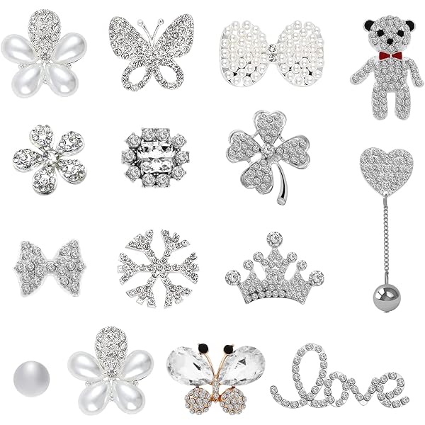 18 Breloques De Chaussures Strass Et Cristal - Déco Pour Sabots Femme Et Fille - Cadeau Fun