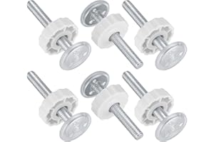 JULIYEH 6 Pcs Pressure Mounted Baby Gates Threaded Spindle Rods, M10 x 80 mm Baby Gate Stairs Pressure Fit Screw Bolts Kit for Baby Safety Gates Dog Pet Gates
