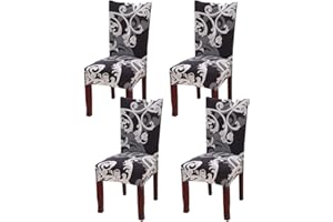 ‎FULOON Fuloon Stuhlhussen 4er 6er Set, Stuhlüberzug Universal Stretch Abnehmbare Stuhlbezug Protector Cover, für Haus Esszimmer Moderne Hochzeit Bouquet, Hotel, Restaurant Dekor