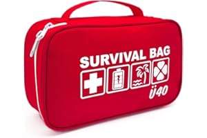 HAPPY DIKDIK Survival Bag 40 Geburtstag Frauen & Männer - Originelles Geschenk zum 40. Geburtstag Mann/Frau - Kreative Deko für Geschenke ab 40 - ohne Inhalt