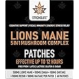 Lions Mane 5 in 1 Mushroom Complex Transdermal Patches – 60 Patches for Cognitive Support, Focus, and Immune Health | High Absorption, Like Capsules and Powder, Easy to Use, Long-Lasting