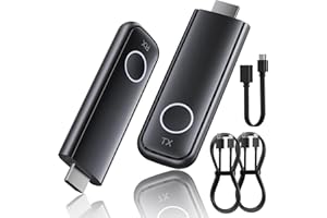 Aceele Transmisor y Receptor HDMI Inalámbrico, Decodificación 4K Salida 1080P, 2.4G/5.8G Extensor HDMI con 165FT de Alcance de Transmisión para PC/DV/HDTV/Proyector/TV Box, No Necesita App/Bluetooth