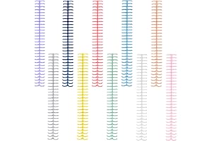IWIIO 10Pcs Binding Spines, Plastic 30 Hole Click Binding Combs, Spiral Book Binder Coils for Teacher Student Document Notebook File Making