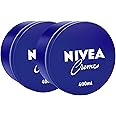 NIVEA Moisturising Cream, Universal All Pourpose Moisturizer for Face Body Hands, Tin 2x400ml