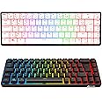KLIM Shift Mechanical Keyboard 60% AZERTY 2024 New RGB 69 Replacement Keys Mini Wireless Gamer Keyboard 2.4Ghz & Bluetooth PC