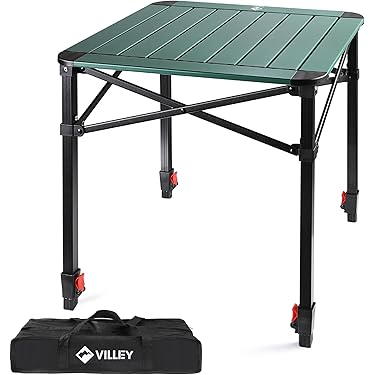 GARLLEN Campingtisch Klappbar - 100x50cm Mit 2 Höhen & Tragetasche