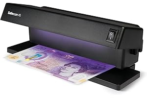 Safescan 45 UV Counterfeit Money Detector that Checks Banknotes, Credit Cards and Id'S - UV Money Checker for New Notes - Fake Money Note Checker with UV Light - UV Light Money Checker Machine