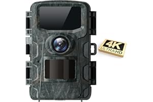 VOOPEAK 4K 48MP Wildkamera - Wildkamera mit Bewegungsmelder Nachtsicht Aktiviert 120° Überwachungswinkel, Wildtierkamera Infrarot 0.1s Schnelle Trigger IP66 Wasserdicht und 2,0" Bildschirm