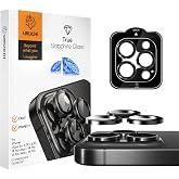 URUCHI iPhone 14 Pro / 14 Pro Max / 15 Pro / 15 Pro Max SAFİR PREMIUM Kamera Lens Koruyucu, [Orijinal Tasarım] &Ccedil;izilmez 9H Te