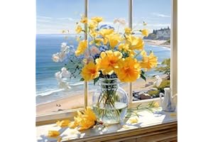 LAISLLA Diamond Painting Adultos, DIY Diamantes Diamond Painting Flor, Pintura de Diamante kit Para Decoración de la Pared del Hogar 35x35cm