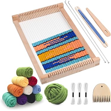 ERINGOGO 12 Pièces – Kit De Tissage Non-tissé Pour Enfants, Jouets éducatifs DIY Maternelle, Couleurs Variées