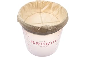 Browin 810601 Filtration Bag with Reinforced Base, Reusable Natural Cotton Bag, Reinforced Base for Liqueurs - 10 L - Heavy Duty