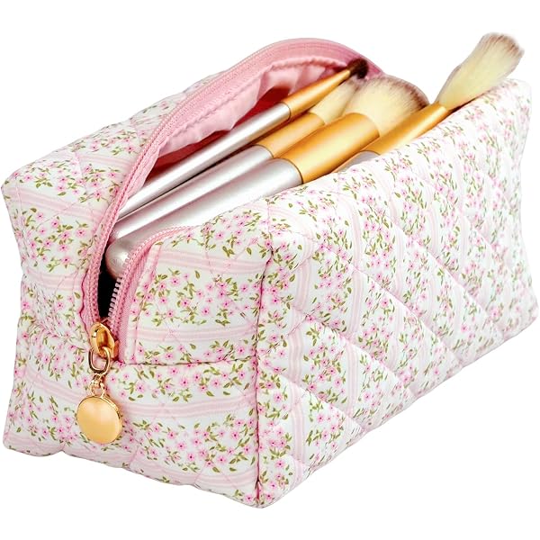 COENVYLIV Kosmetiktasche Mit Blumenmuster – 25,9x19x5,5 Cm, Wasserabweisend, Reißverschluss, Für Reisen & Alltag