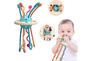 morkka Montessori sugkopp leksak reseleksak finmotorisk barnvagn babyleksak silikon dragsnöre aktivitetsleksak sensorisk från