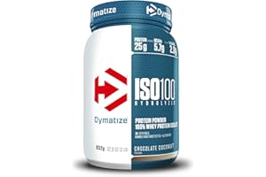 Dymatize ISO 100 Hydrolyzed Chocolate Coconut 932g - Proteine del siero di latte idrolizzate e isolate in polvere