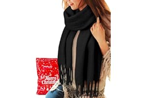 heekpek Echarpe Femme Hiver Grosse Écharpe Cachemire Etole Chale Femme Chaud Pashmina Pour Cadeau Cadeaux de Noel