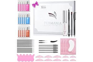 Lash Lift Kit, PERMANIA Eyelash Perm Kit, Professional Eyelash Curling Lash Extension Set, Brow Lamination Kit, All in One Suitable for Salon and Home Use, Long Lasting 6 Weeks