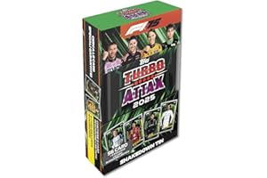 Topps Turbo Attax Formula 1 2025 - Mega Tin - Shakedown – contiene 66 carte incluse 6 Edizioni Limitate e 4 carte esclusive 'Shakedown'.