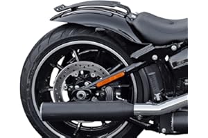 HANSEN STYLING PARTS Porte-bagages noir pour Harley Davidson Softail avec selle solo et 2 vis de fixation sur le siège - Fat Boy