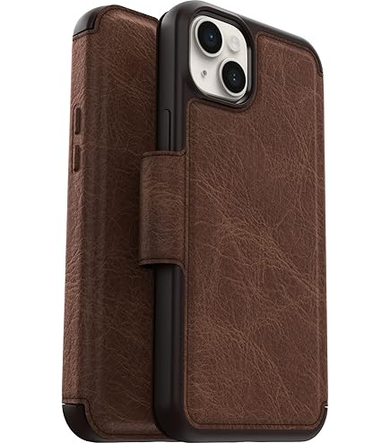 OtterBox Strada Case For IPhone 16e, IPhone 14, Shockproof, Drop-Proof, Premium Leather Folio With Two Card Holders, 3X Military Standard Tested, Black - View #7