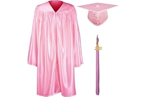 GraduationMall Preschool Children's Graduation Cap and Gown,2025 Shiny Nursery Graduation Outfit for Kids 12 Colors