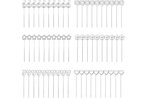 ‎WOOHOME Woohome 60 Stück 6 FormMetalldrähte Memo Clip Foto Stand für Hochzeit Party Kuchen Dekor, Gartenarbeit Dekoration