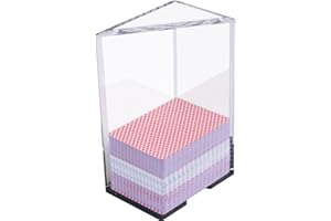 WODGOD 8 Deck Casino Grade Acrylic Discard Tray, Sturdy Clear Material without Tipping Over Discard Holder Tray for Blackjack, UNO, Texas Hold 'Em, Baccarat