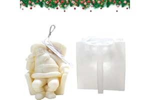 Durdiiy 3D Christmas Candle Moulds, Silicone Santa Claus Lying on The Sofa Mould Candle Soap Mould Wax Aromatherapy Mold Epoxy Casting Molds Jewelry Making Kit for Cake Decor Party Gift Craft DIY