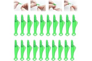 YUCHIFA Fish Mouth Sewing Machine Needle Threader, 2024 Upgrade Quick Sewing Machine Loop Easy Selfthread Needle Threaders Tool, Sewing Machine Needle Threader Tool (Green, 10 Pcs)