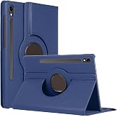 Microsonic Samsung Galaxy Tab S10 FE i&ccedil;in Kılıf 360 Rotating Stand Deri Lacivert [Galaxy Tab S10 FE X520 ile Uyumlu Kılıf - L
