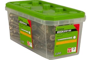 ESSVE ESSDRIVE träbyggskruvar med hög hållfasthet 6,0 mm med CORRSEAL korrosionsskydd 100 stycken (6 x 160 mm)