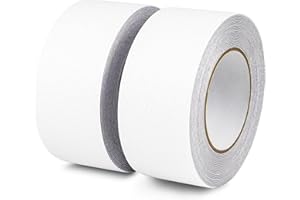 CHUANGSEED Lot de 2 Transparent Ruban adhésif antidérapant escalier,5cmx10m,Bandes Antidérapantes pour Bois escaliers et Salle de Bain,Clear Antiderapant Autocollant pour Marche escalier Interieur