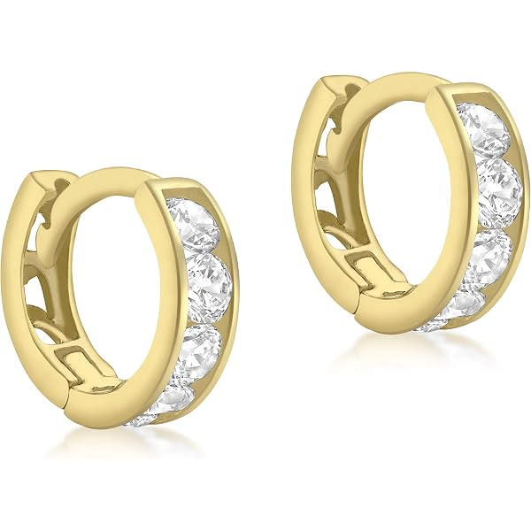 Carissima Orecchini A Bottone Con Fiore – Oro Giallo 9 Carati (375) – 7.5 Mm – Eleganti Italiani