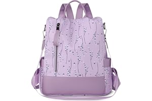 SODOLLEE Mujer Mochila Antirrobo Casual Daypack Múltiples Bolsillos Poliéster Backpack 2 en 1 Niñas Universitaria Viajar Mochila Escolar Púrpura