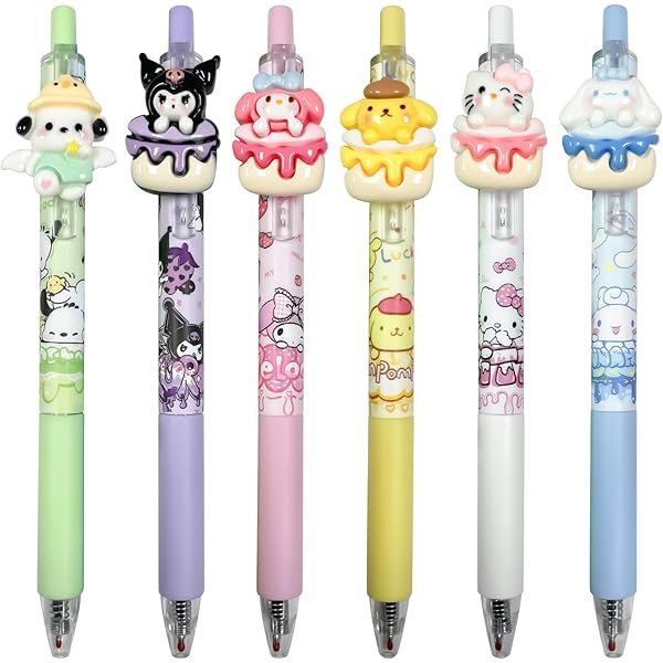 12 Stück Kawaii Gelschreiber - Niedliche 0,5mm Cartoon-Stifte Für Schule & Büro