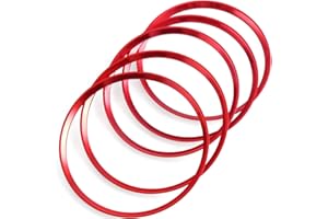 ‎OVERDRIVE-RACING Overdrive-Racing 5X Lüftungsringe Blenden Alu Rot Abdeckung Zierringe Innere Ringe Lüftungsdüse Passend Für A B GLA CLA Klasse