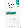 Dove Beauty Bar Gently Cleanses and Nourishes Sensitive Skin Effectively Washes Away Bacteria While Nourishing Your Skin, 3.75 oz, 6 Bars