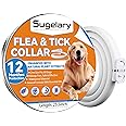 Sugelary Collare Antipulci Cane, Collare Antiparassitario per Cani Regolabile, 12 Mesi di Protezione Potenziata con oli Essen