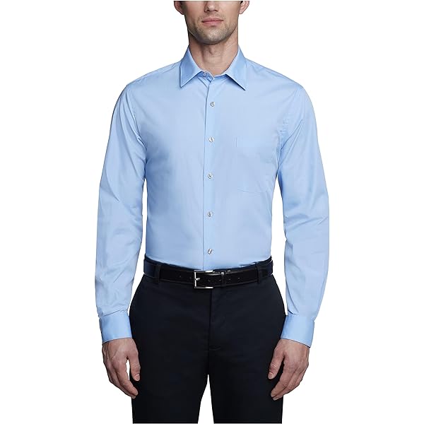 Van Heusen Camicia Uomo Taglie Forti - Vestibilità Tall Fit In Popeline, Colore Pacifico, 16.5 Collo 35-36 Manica