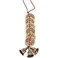 Plus Value Feng Shui Vastu Chinese 3 Bell & 6 Chinese Coins Big Size Home Office Positivity Decor Main Entrance Door Hanging (6 x 3.8 x 26 cm, Multicolour)