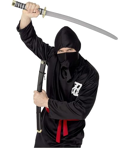 Wicked Costumes Toy Ninja Sword (72cm) - Silver Plastic Martial Arts Prop