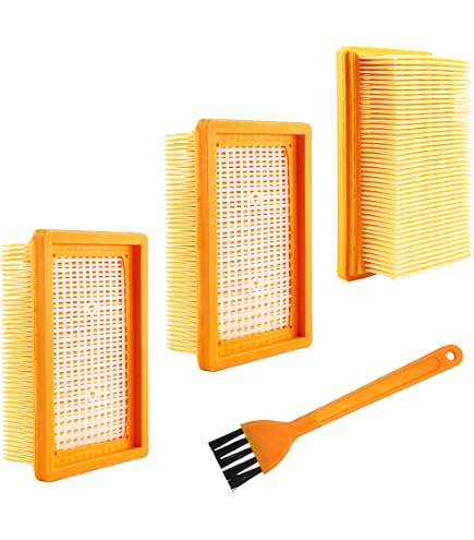 4 Filtri Piatti Pieghevoli + Spazzolina Per Aspirapolvere Kärcher WD4, WD5, WD6, MV4, MV5, MV6 – Lavabili E Riutilizzabili