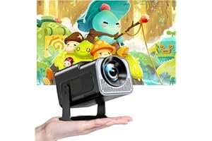 HIPPUS Vidéoprojecteur 4K WiFi 6 Bluetooth 5.2, 15,000 lumens Full HD 1080P, Rétroprojecteur Correction Automatique du trapèze, 270°, 130 Pouces Compatible avec HDMI/iOS/Android/USB, Gris Fer